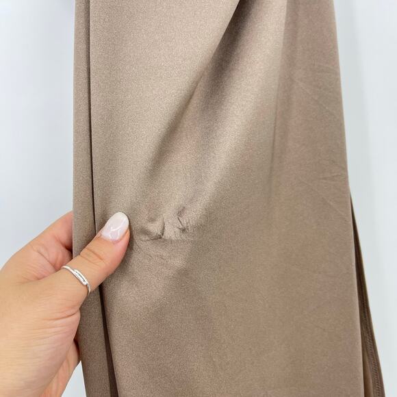 Michael Costello x REVOLVE | Gilly Maxi Dress in Taupe Jersey Asymmetric Gown XS - Picture 9 of 15